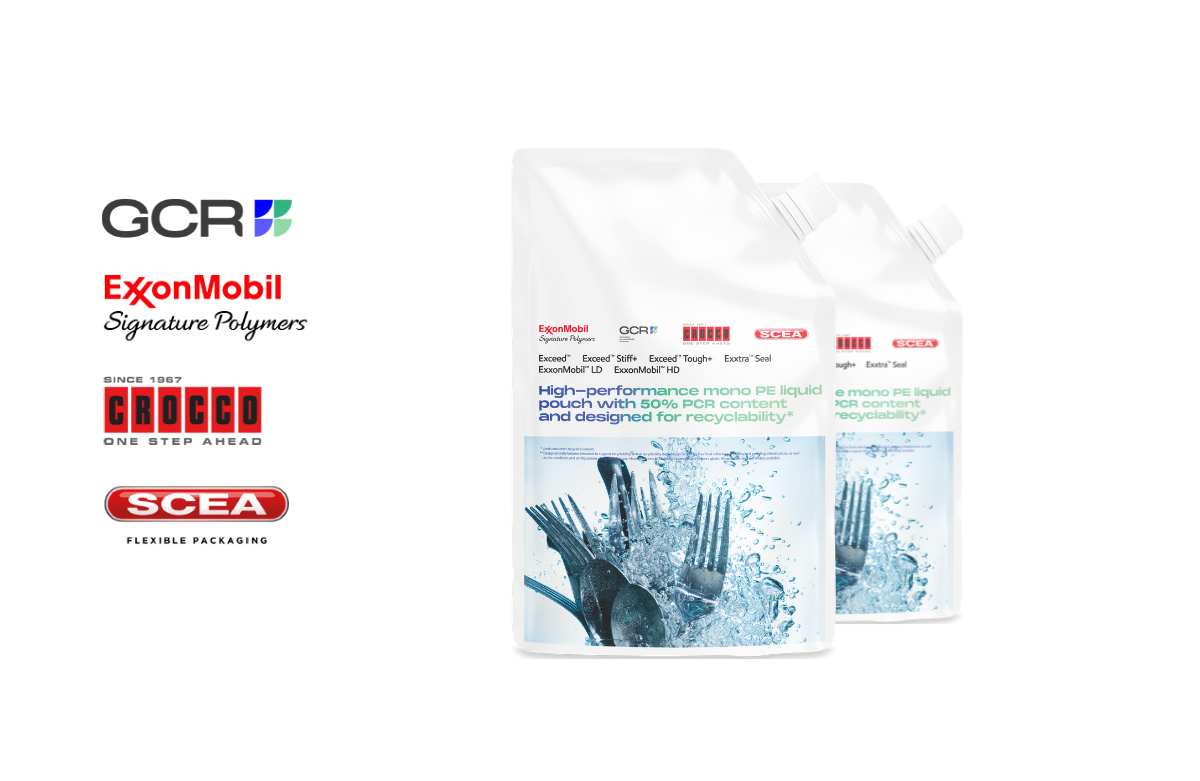 High-Performance Mono PE Liquid Pouch with 50% PCR Content and Designed for Recyclability