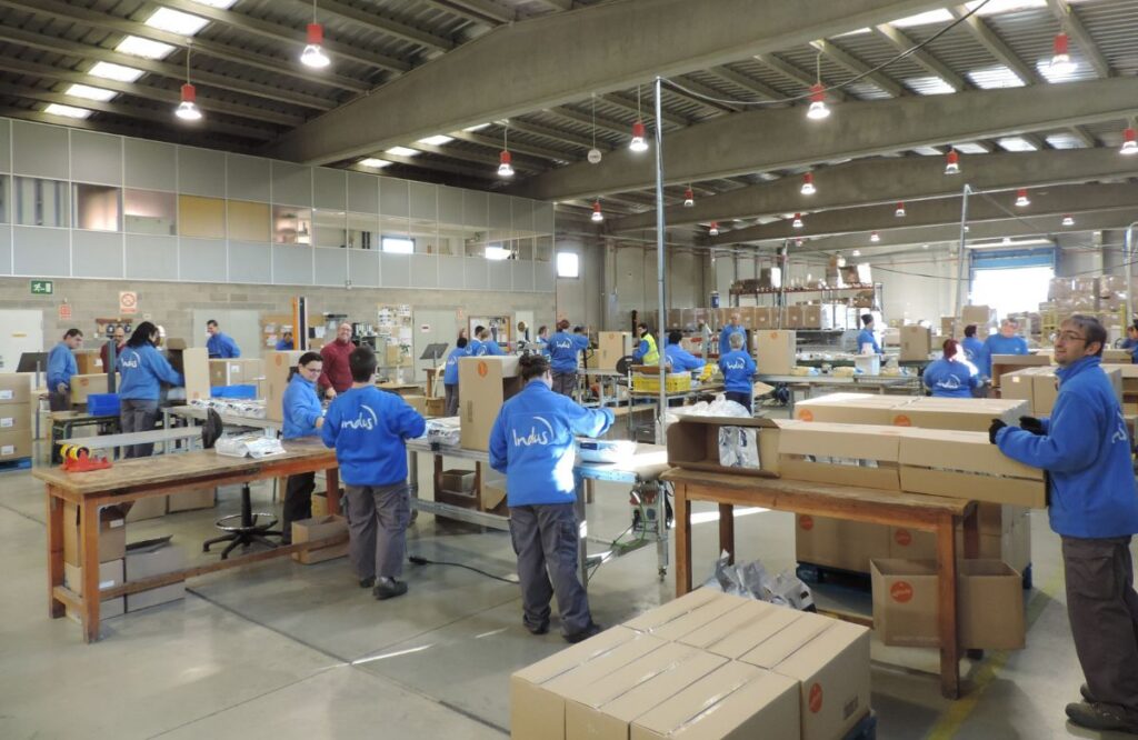Special Employment Centre workshop at Fundació Santa Teresa del Vendrell — industrial production area